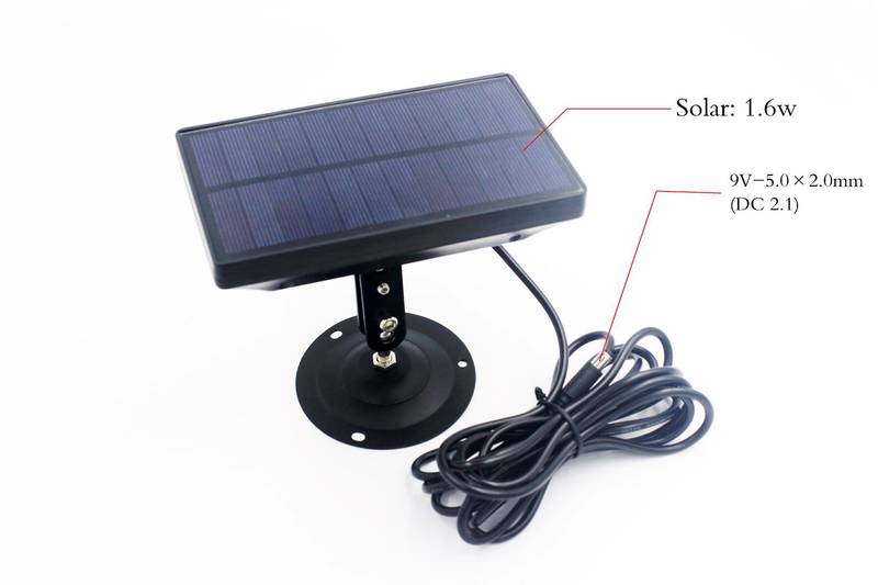 9V Solar Panel Charger for Outdoor Camera Battery