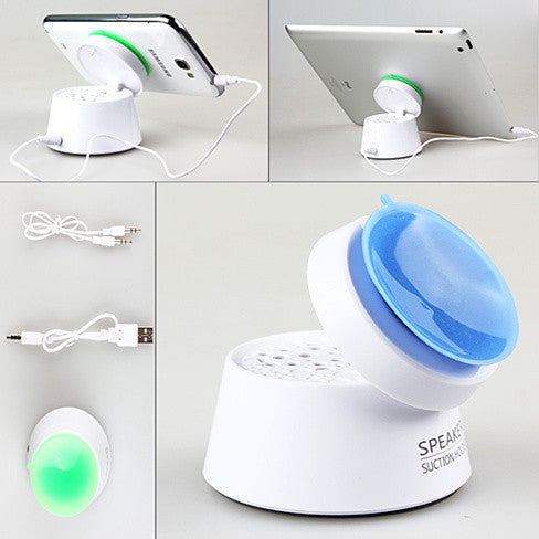Quick Fold Smartphone Stand with Built-In Speaker