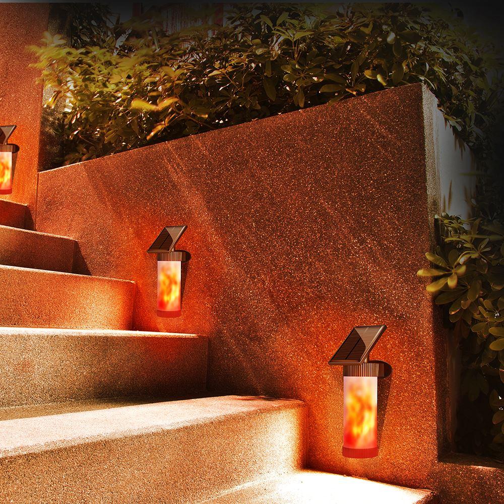Solar Garden Flame Light with Dynamic 102 LED Torch