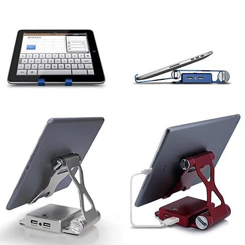 Podium Style Stand with Extended Battery for iPad, iPhone and Smart Gadgets