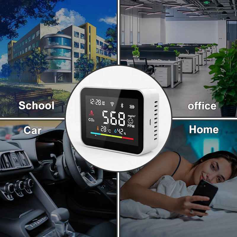 Smart CO2 Detector With WiFi Temperature and Humidity Sensor