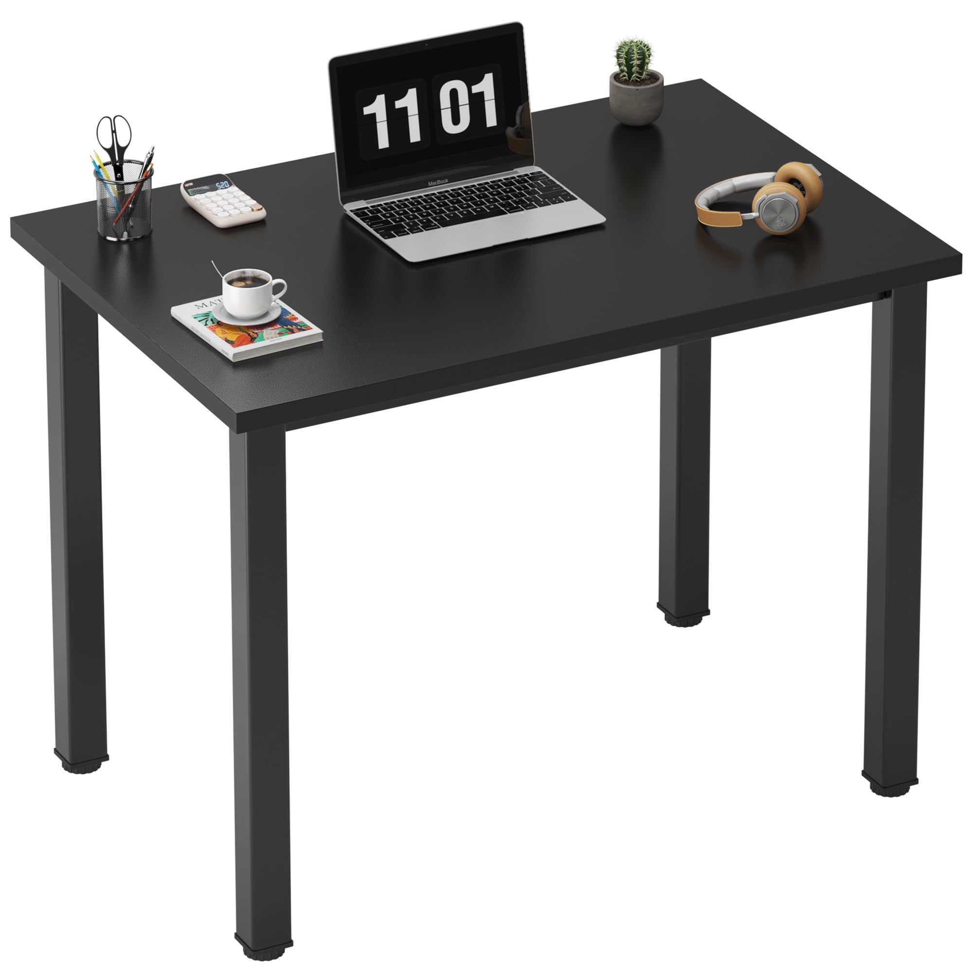 31.5-Inch Small Writing Desk, Metal Frame