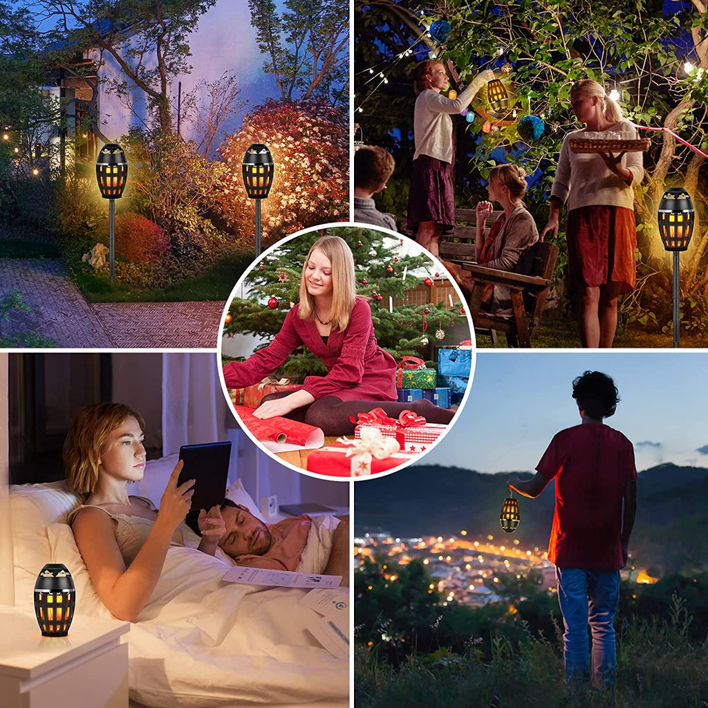 Tiki Torch Outdoor LED Lamp with Bluetooth Speaker