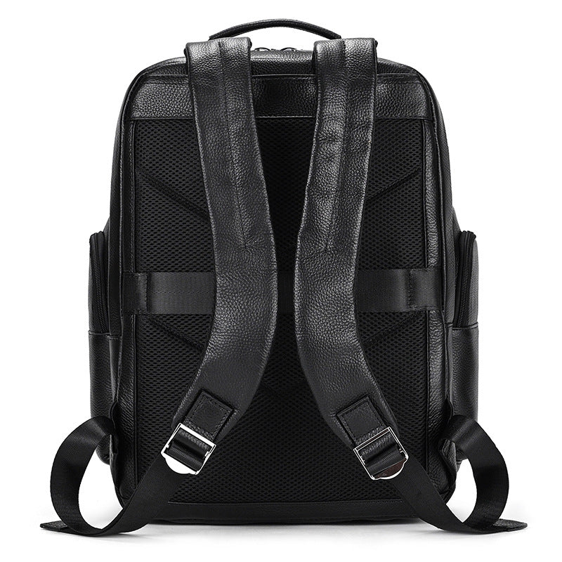 Leather Backpack with USB Charging Port