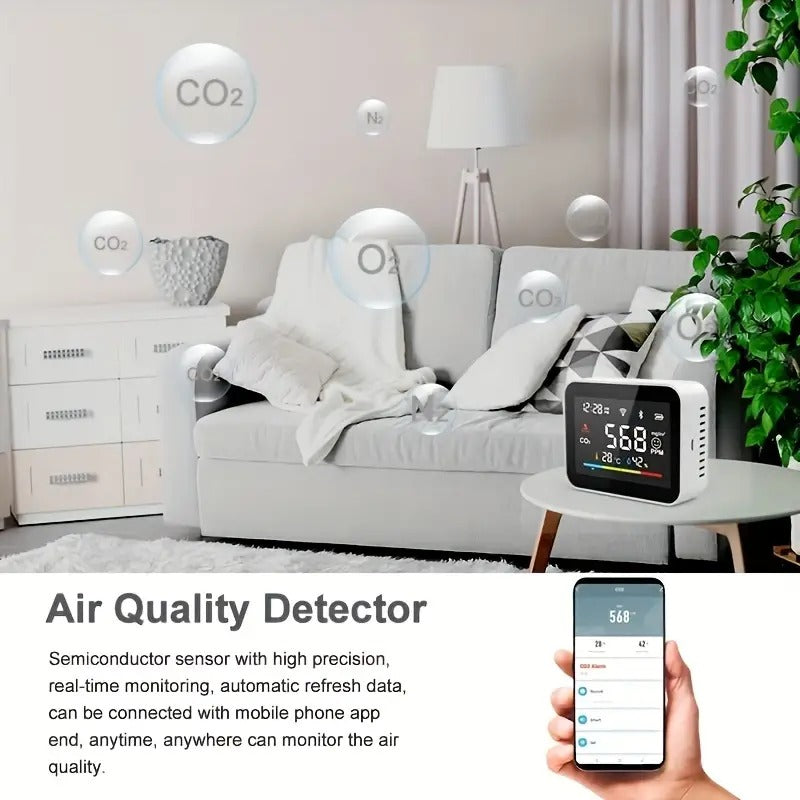Smart CO2 Detector With WiFi Temperature and Humidity Sensor