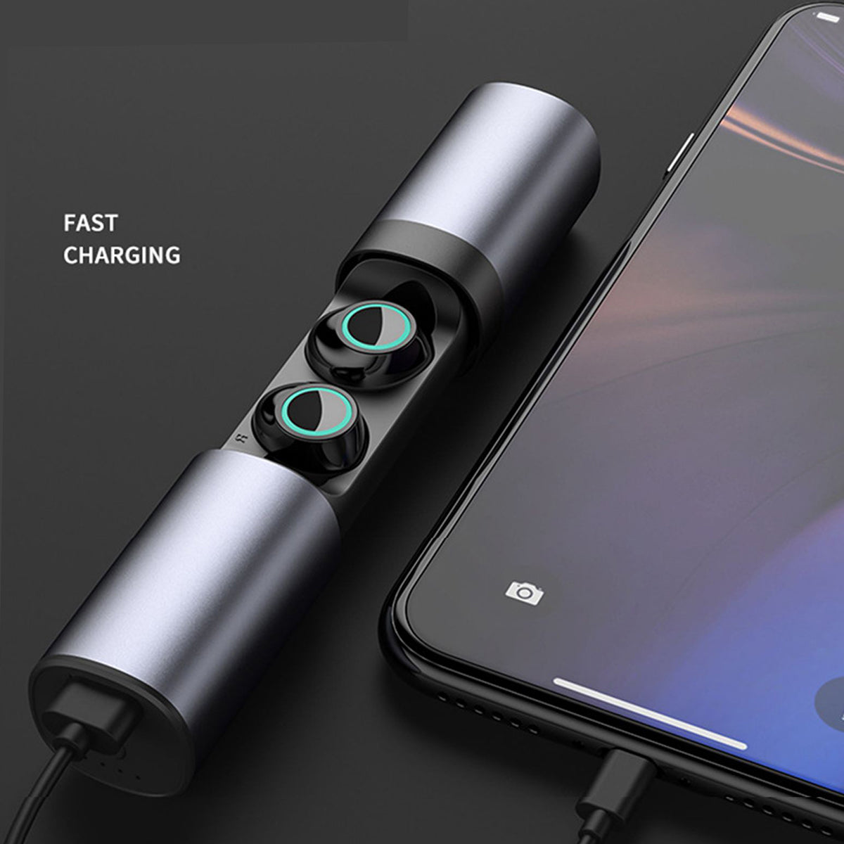 True Twin 2-in-1 Wireless Headphones with Power Bank