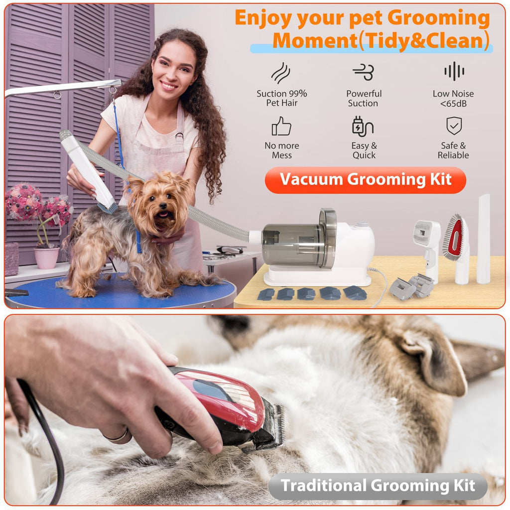 Pet Grooming Vacuum & Clipper Kit