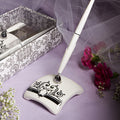 Ceramic Pen Holder with Sign Pen for Desk Setup