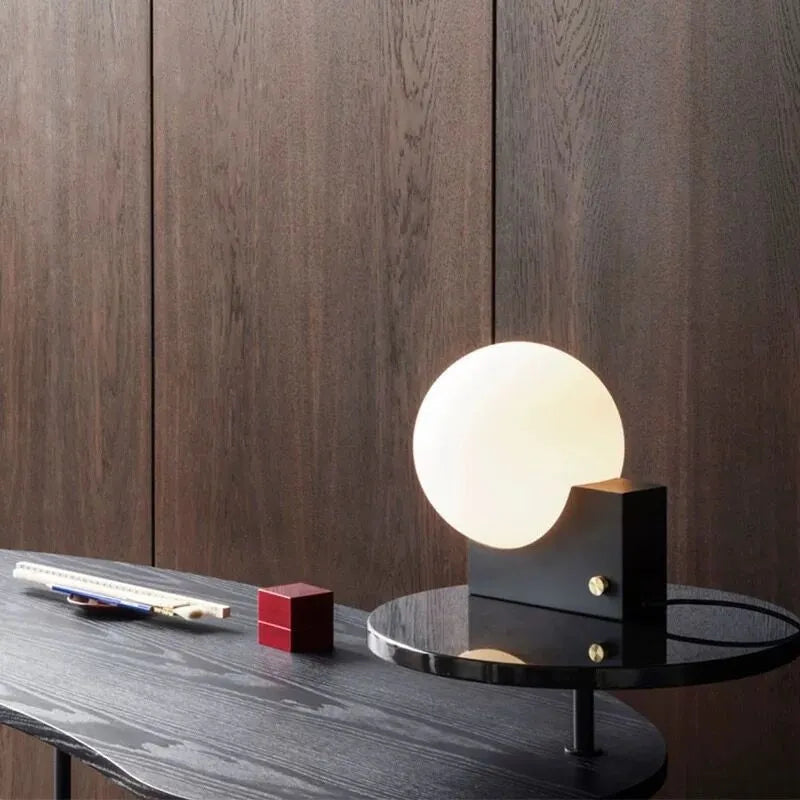 Nordic Milky White Moon Table Lamp