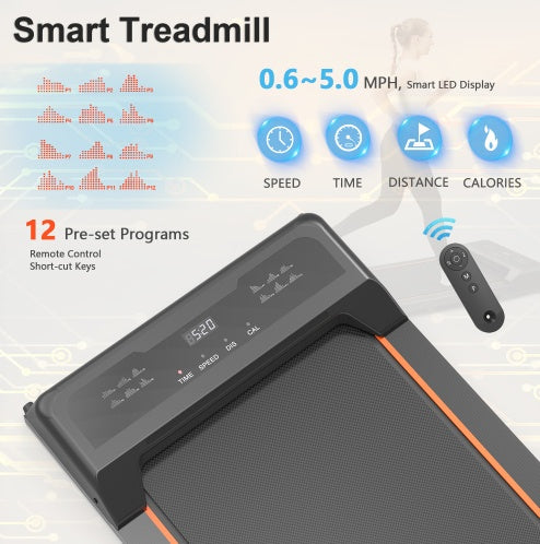 Walking Pad Under-Desk Treadmill with LED Display