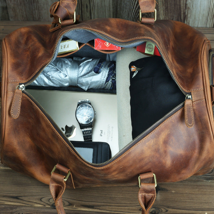 Genuine Leather Men's Travel Bag