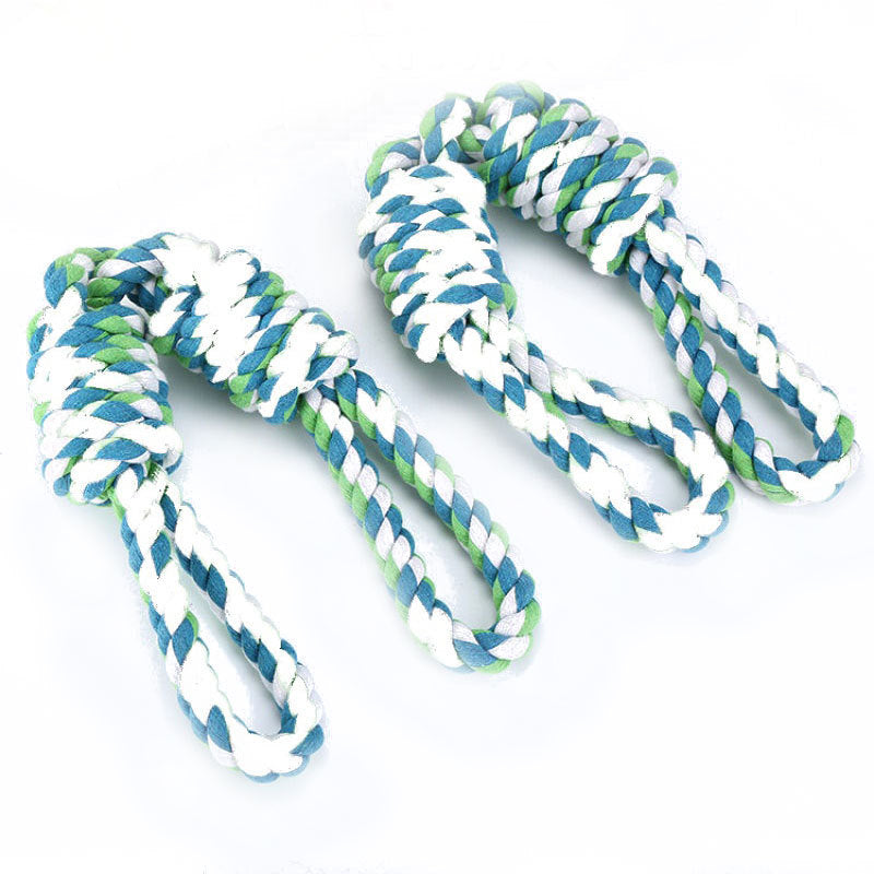 Large Dog Tug Rope Toy with Dual Handles for Chewing