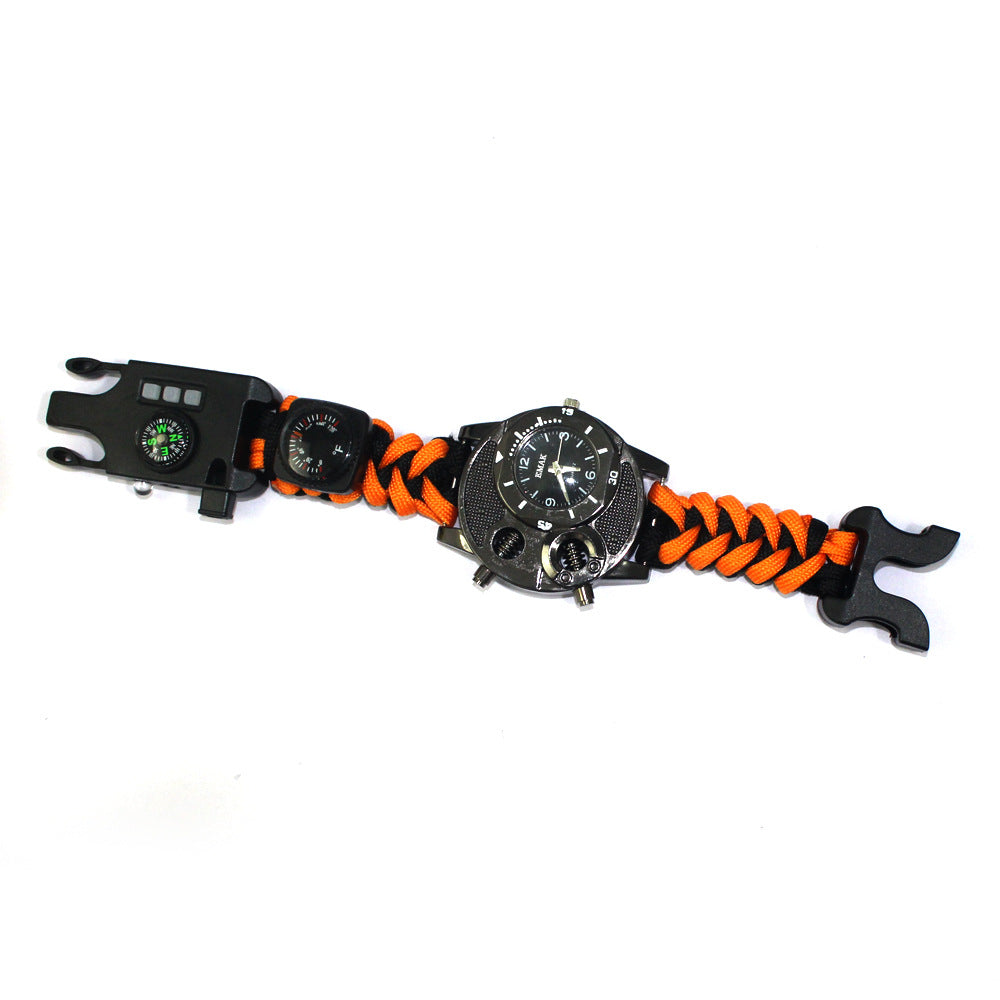 Outdoor Survival Nylon Paracord Watch with Compass