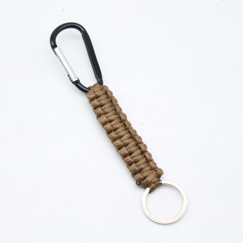 Black Paracord Keychain with Climbing Carabiner Hook