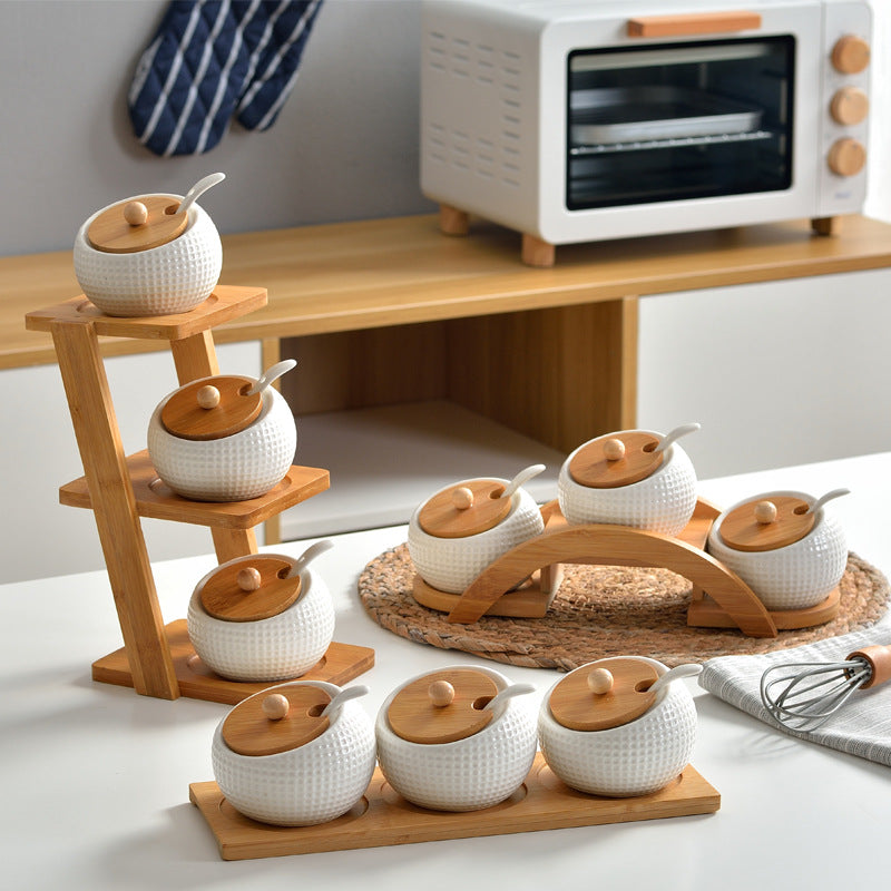 Ceramic Spice Container Set Creative Golf Design