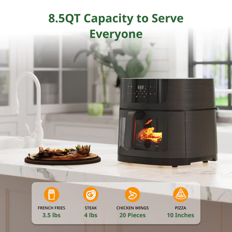 8.5 QT Touchscreen Air Fryer, 8-in-1