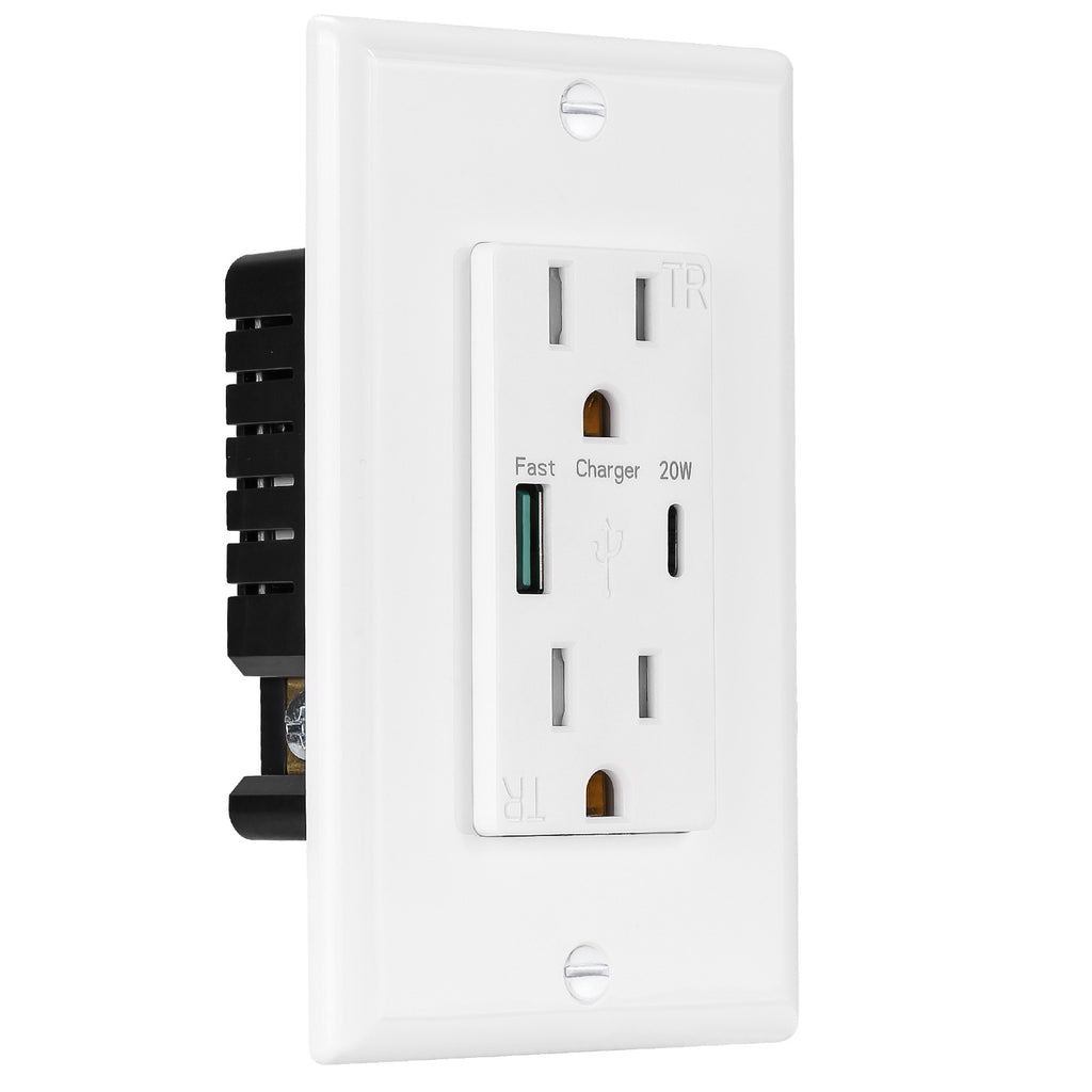 Fast Charging Wall Socket with Smart USB Interface