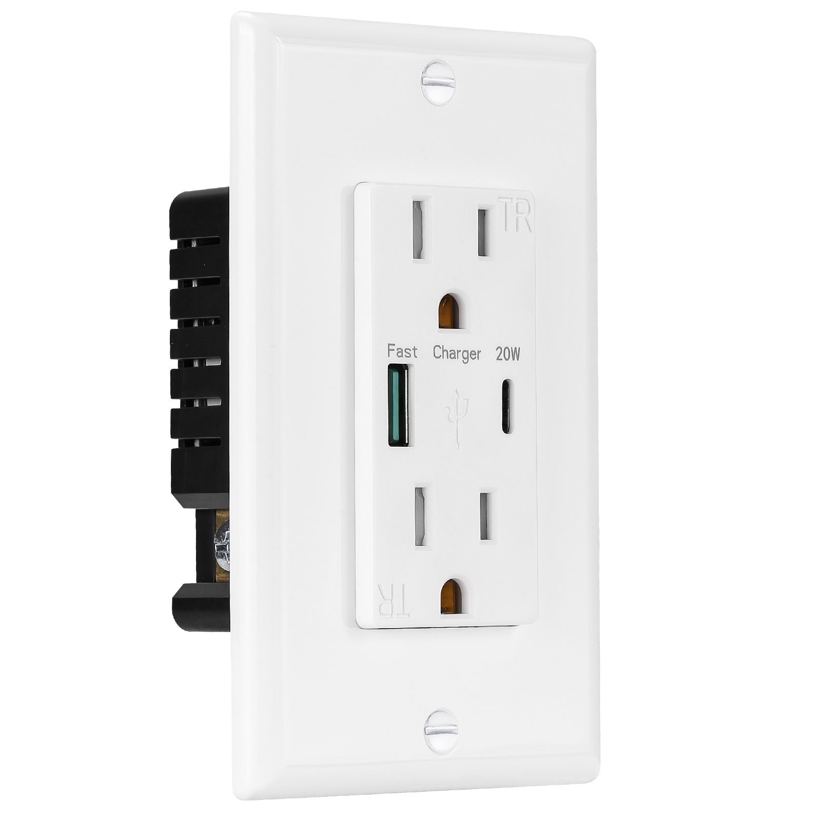 Fast Charging Wall Socket with Smart USB Interface
