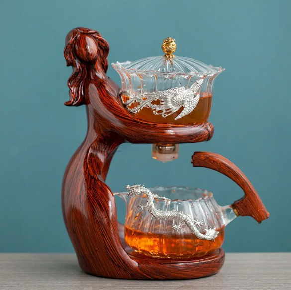 Semi-Automatic Glass Kungfu Tea Set