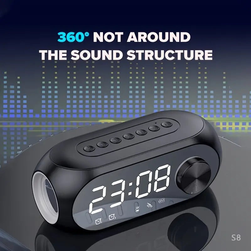 Wireless Mirror Clock Bluetooth Speaker