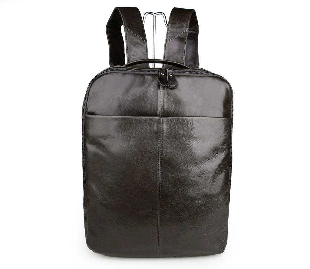 Genuine Leather Laptop Backpack, 15-Inch
