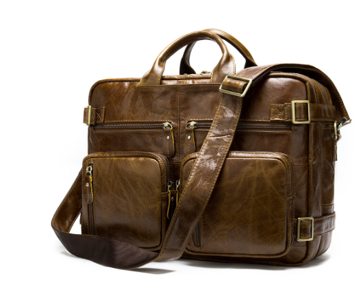 Men's Leather Business Tote Bag