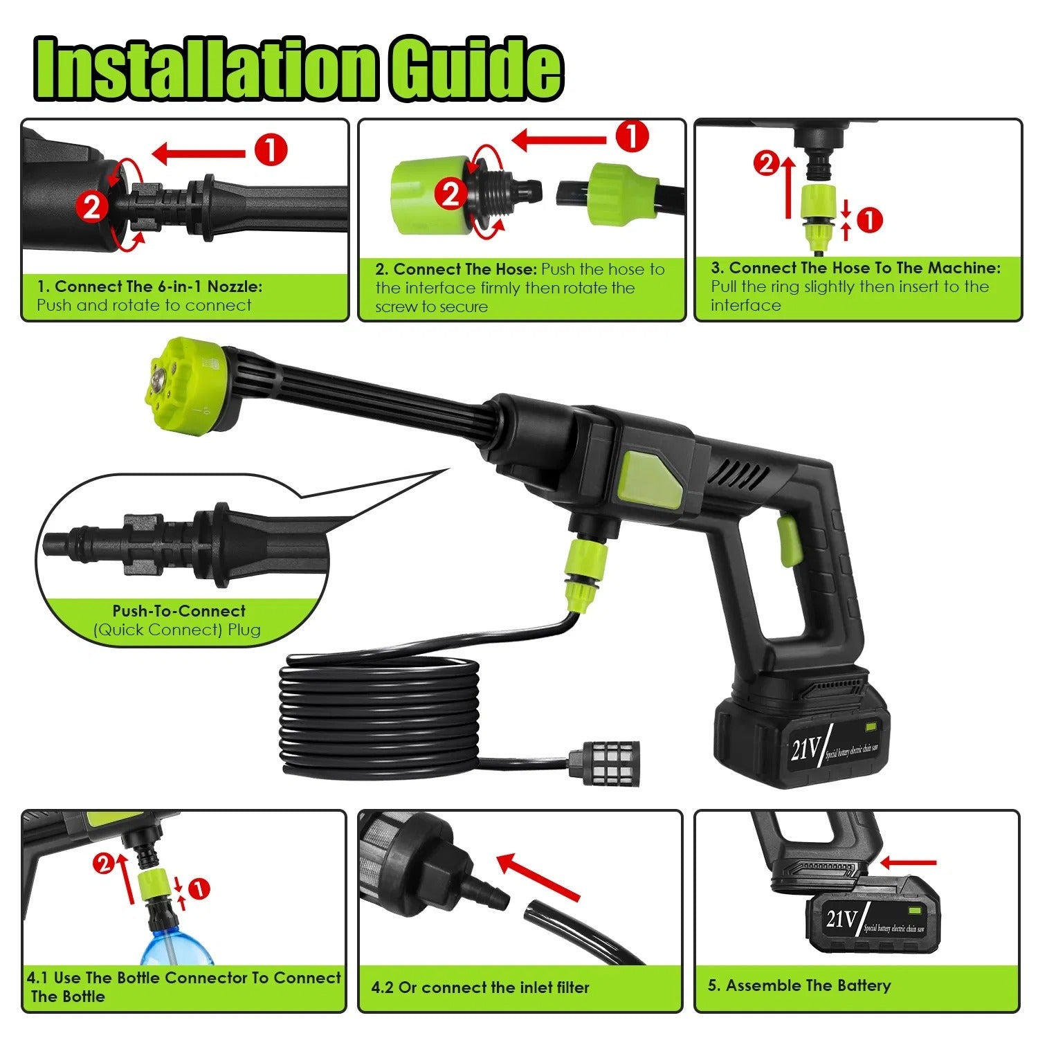 Cordless Portable Electric Pressure Washer