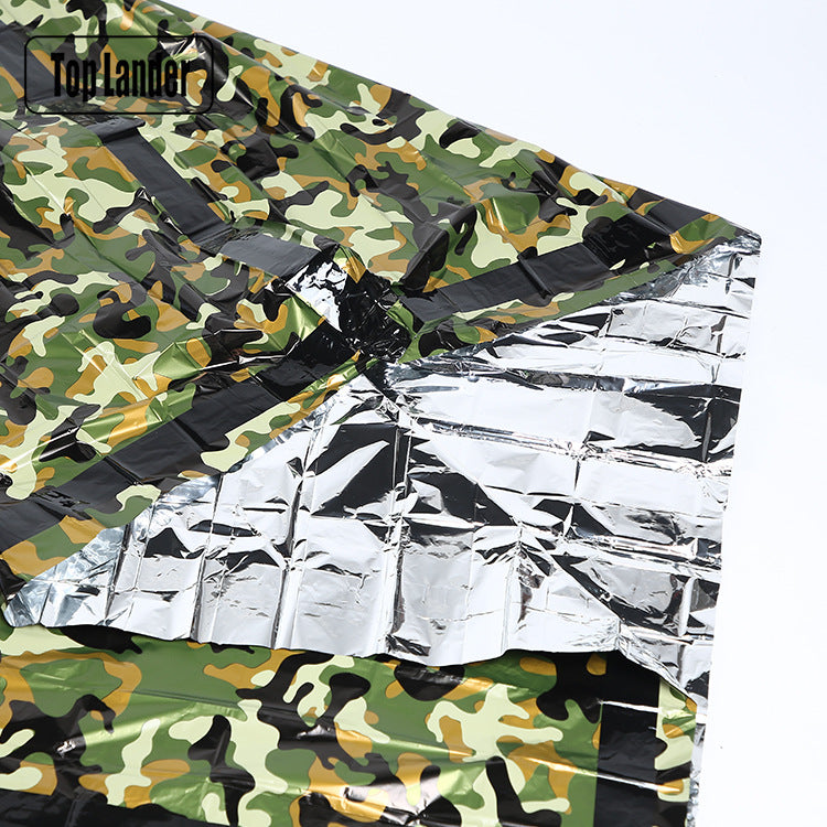 Large Double PE Camouflage Emergency Blanket Tent