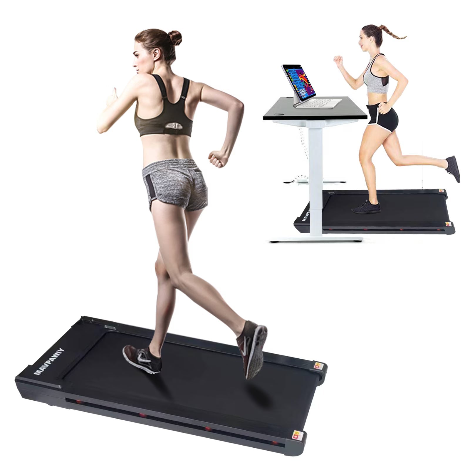 Under-Desk Treadmill with Incline, 2.25HP
