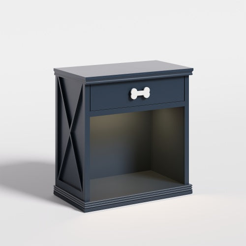 Vintage Pet Bed Nightstand with LED Light