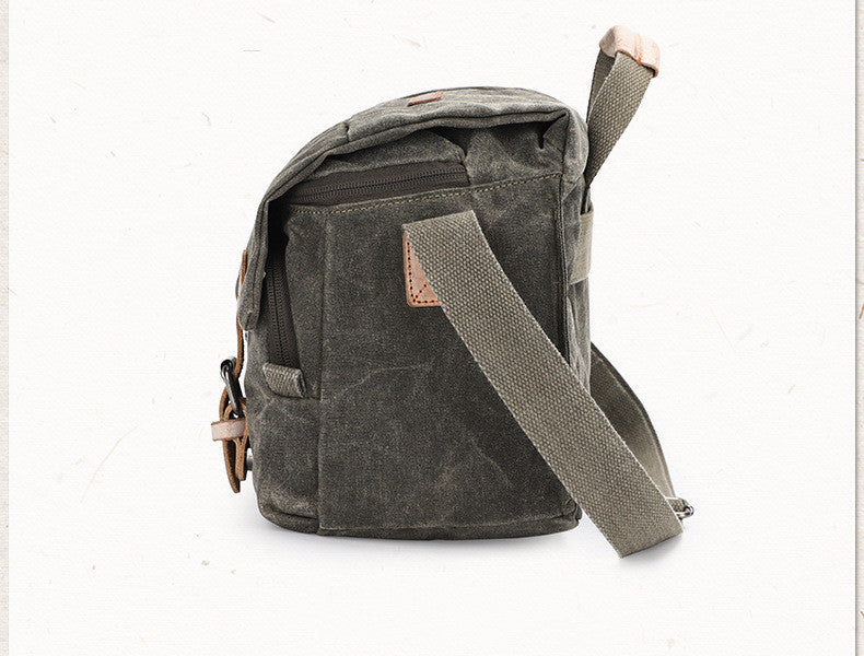 Water-Resistant Canvas Camera Bag for DSLR Crossbody