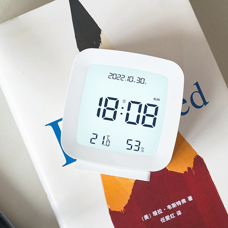 Compact Alarm Clock for Kids with Temperature and Humidity