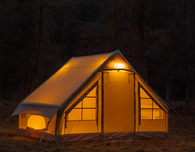 Cotton Canvas Inflatable Camping Tent