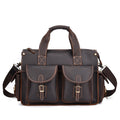 Retro Leather Men's Portable Briefcase