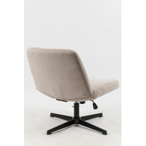 Cross-Legged Fabric Task Chair, Wide Seat