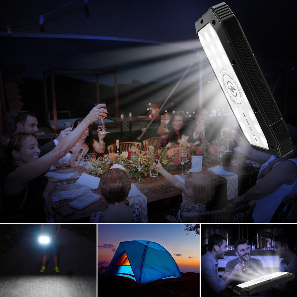 Sun Chaser Mini Solar Wireless Charger with LED Flood Light