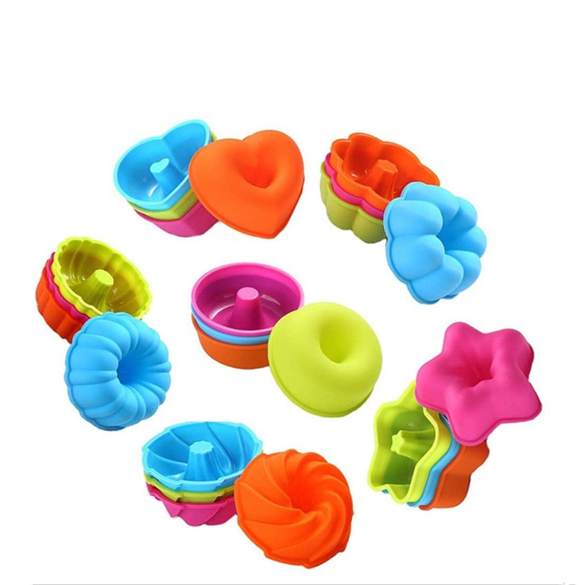24 Silicone Molds for Baking Muffin Cake Cups