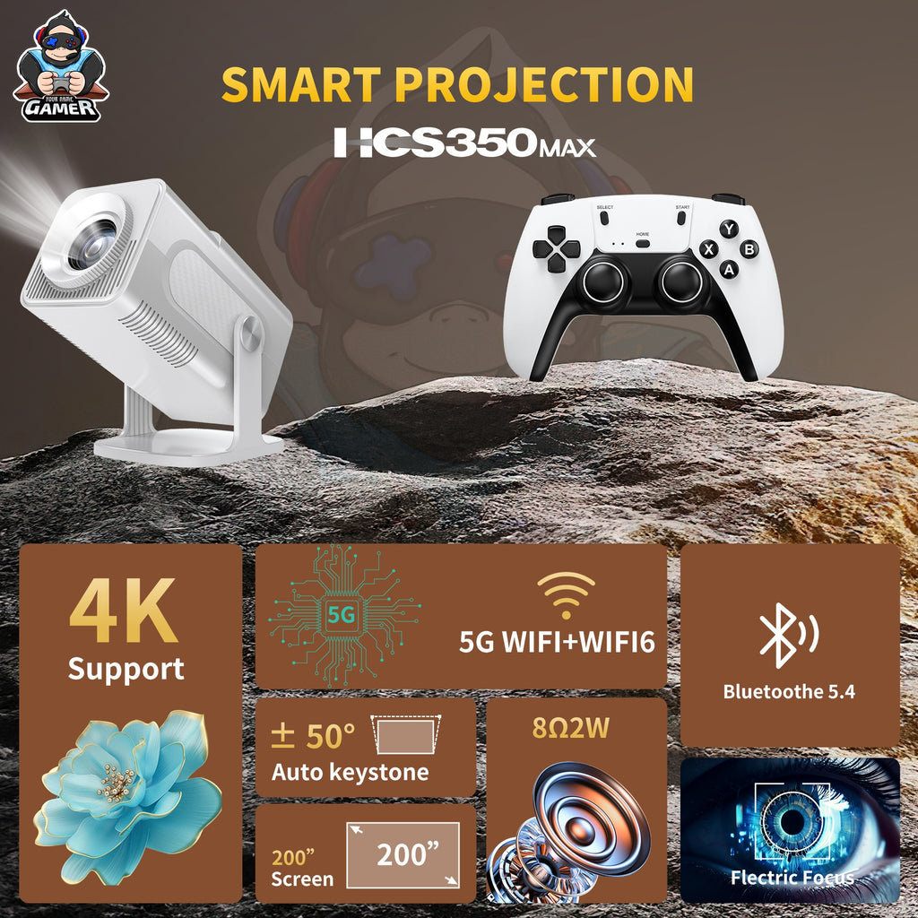 Mini Android Game Console with 4K HD Projector
