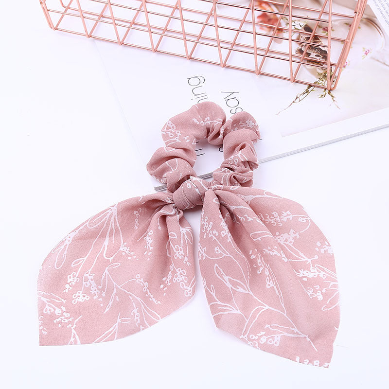 Chiffon Bow Hair Tie for Beach Travel Decoration