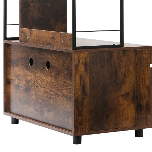 Cat Litter Box Cabinet with Scratching Post