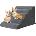 Dog Stairs for Small Dogs - Pawtners 5-Step Pet Ramp with Foam