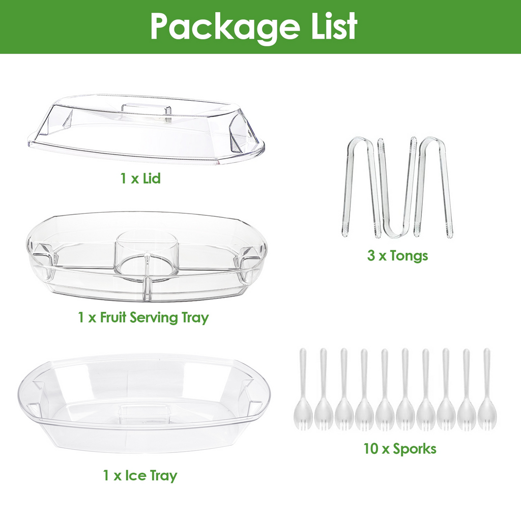 Chilled Serving Tray with Lid and Compartments