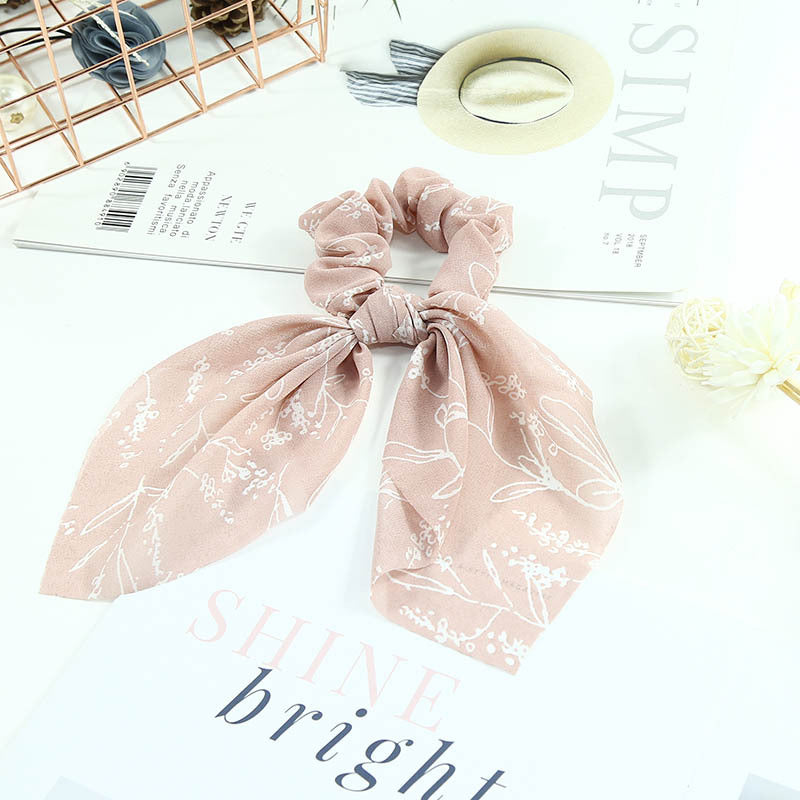 Chiffon Bow Hair Tie for Beach Travel Decoration