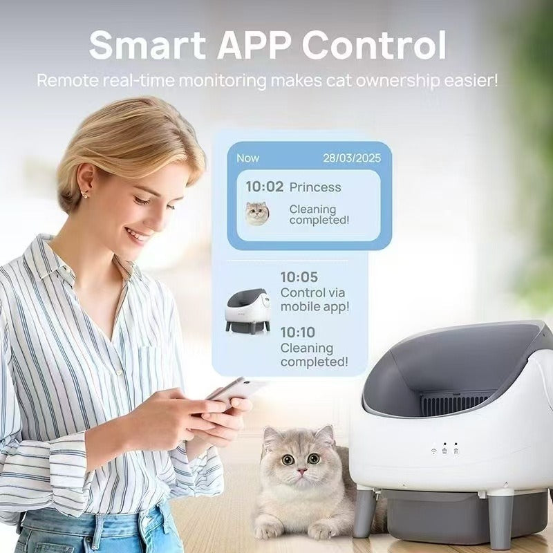 Semi-Enclosed Automatic Smart Cat Litter Box