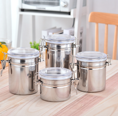 Stainless Steel Coffee Storage Canister with Lid