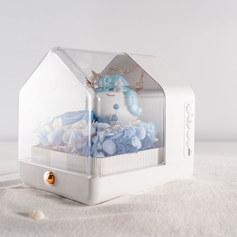 Bluetooth Speaker with Creative Flower Night Light