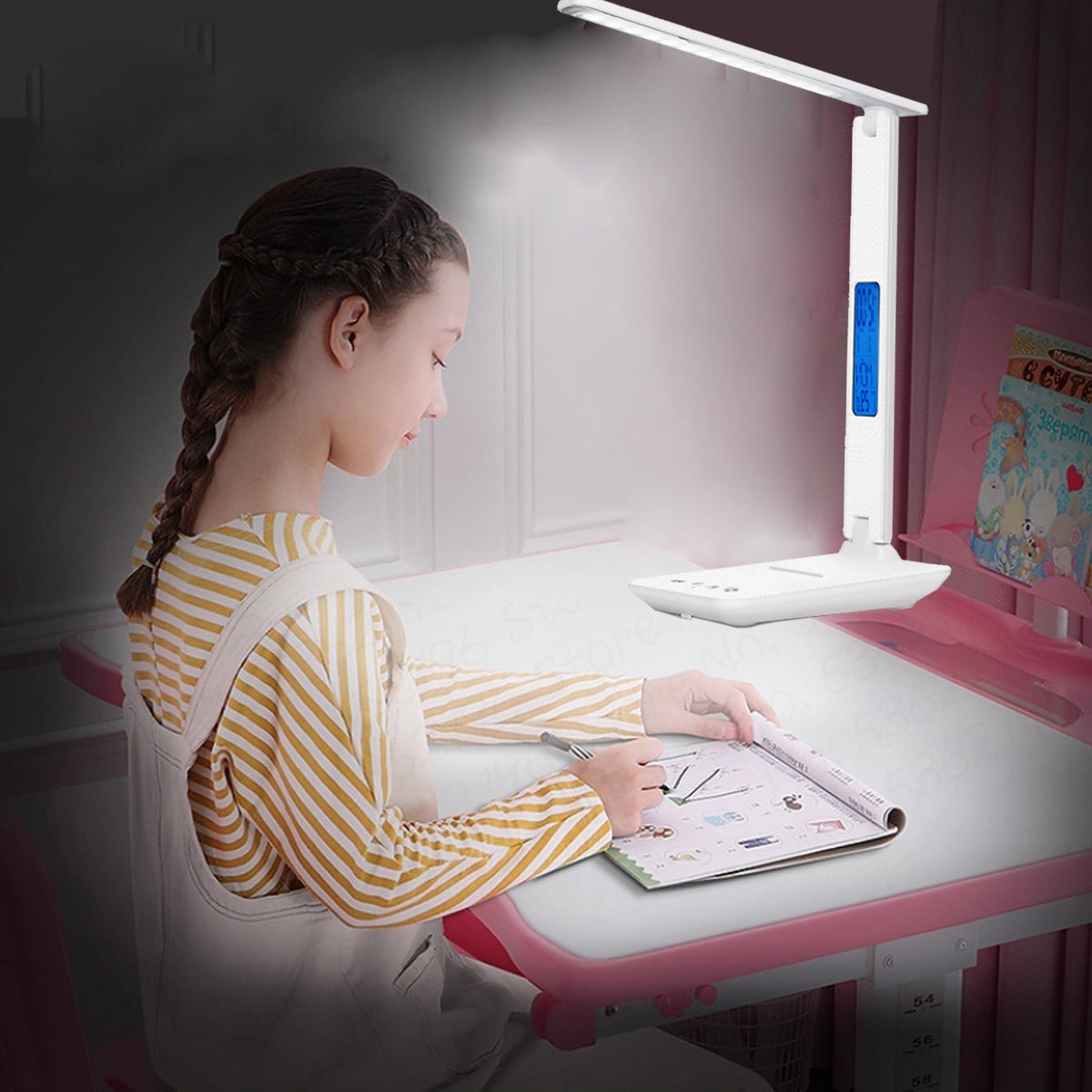 Lamp Plus 3-in-1 Lamp with Phone Charger, Clock and Thermostat