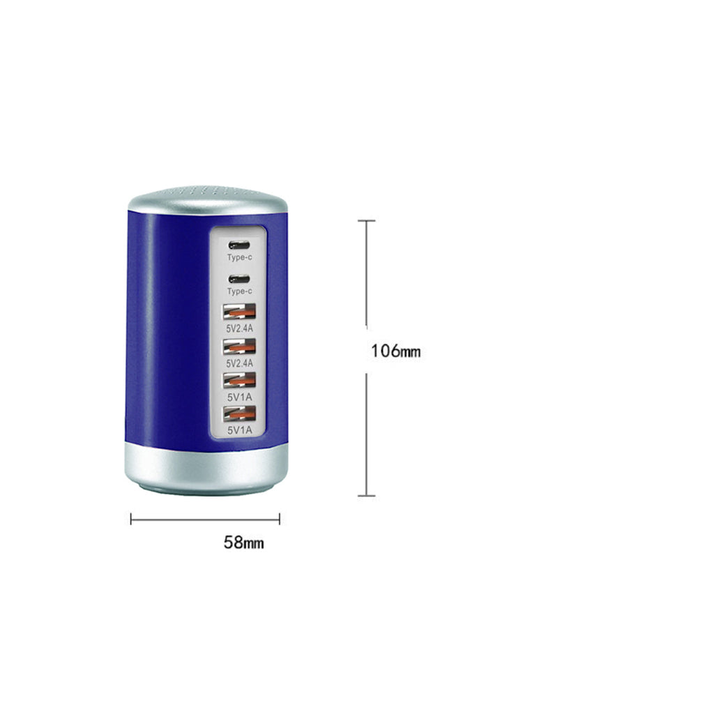 Tower USB Charging Station with 6 High-Speed Ports