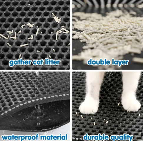 Double Rice Grain Cat Litter Mat
