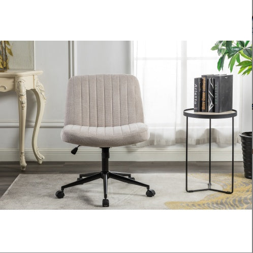 Cross-Legged Fabric Task Chair, Wide Seat